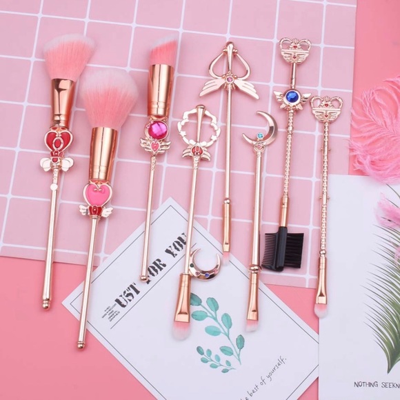 Sailor Moon Makeup Brush 8pcs Set With Pouch new - Picture 4 of 5